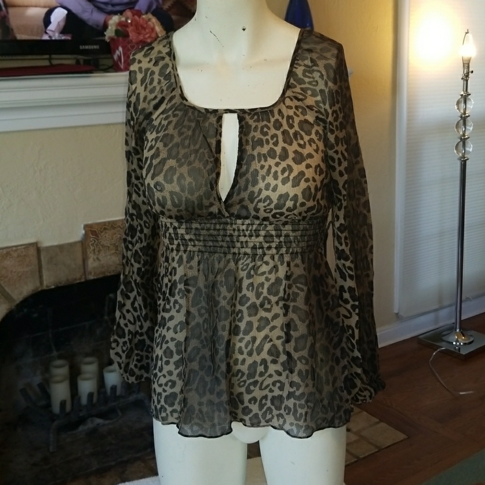 Silk sheer top